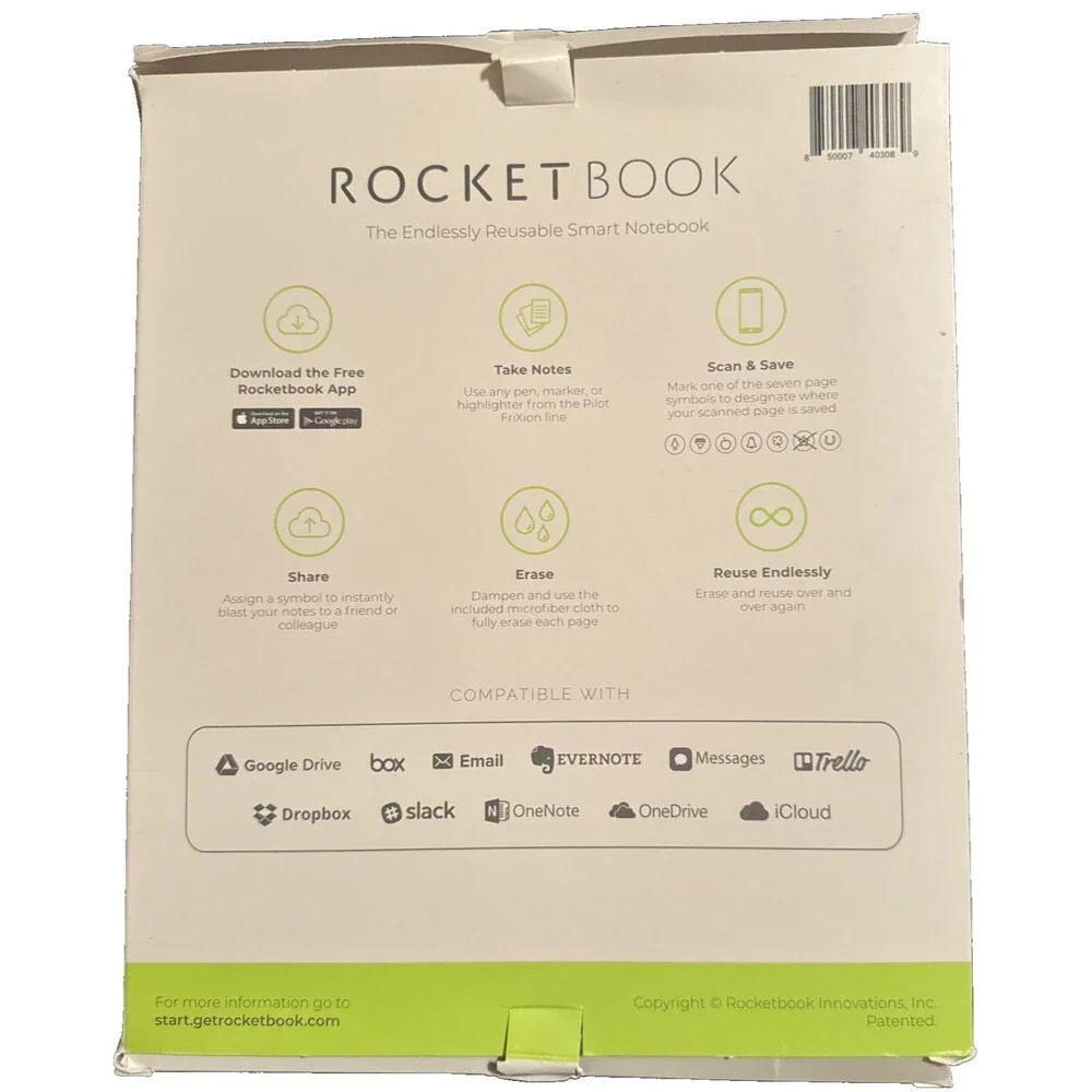 Rocketbook Core Reusable Smart Notebook 8.5
